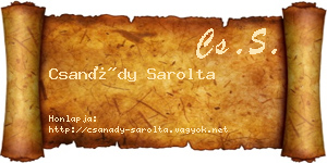 Csanády Sarolta névjegykártya