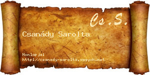 Csanády Sarolta névjegykártya