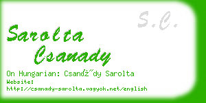 sarolta csanady business card